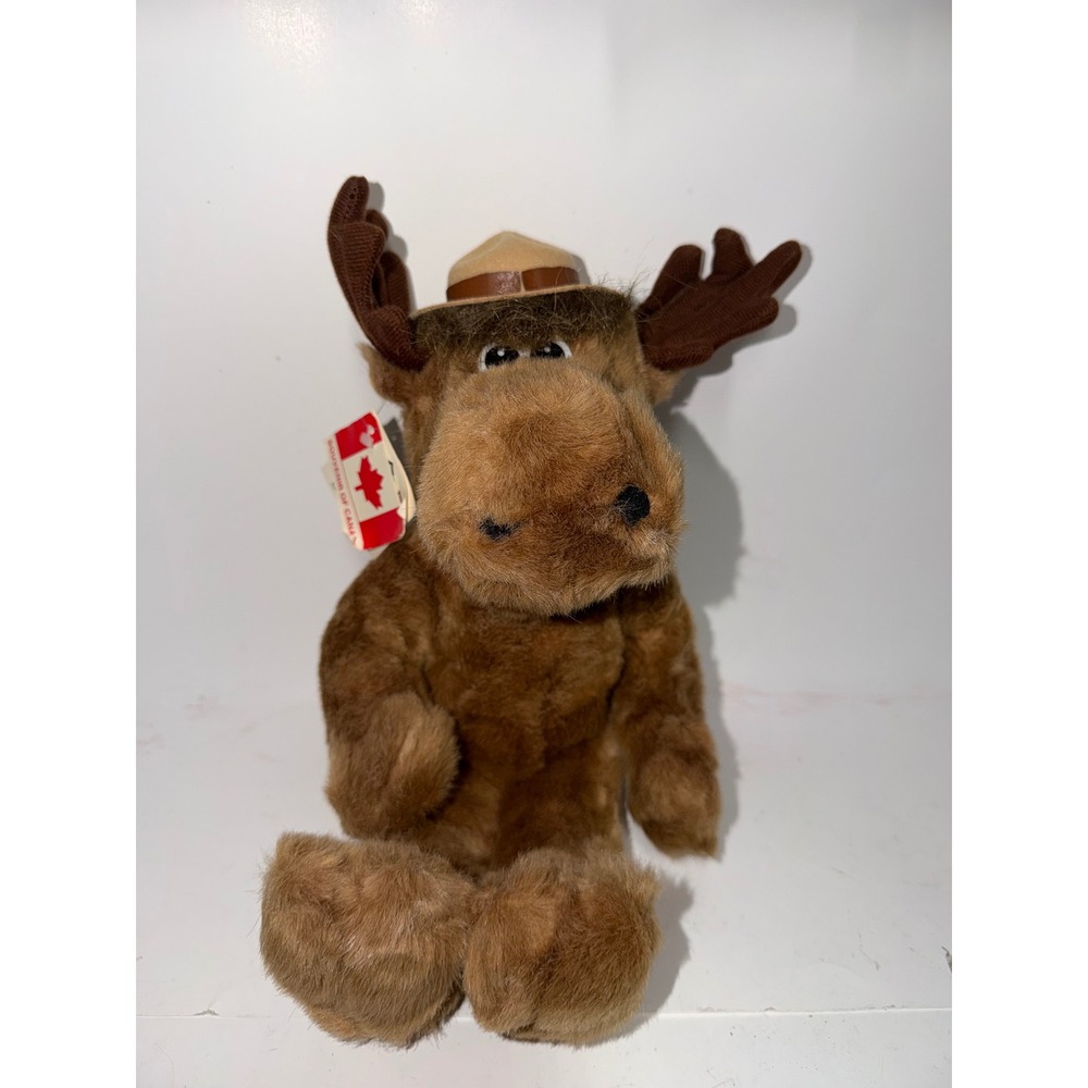 Souvenir of Canada RCMP Mountie Moose Plush Stuffed Animal Brown 12 Inch RM-01